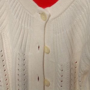 J. Jill Sweater Cardigan, EUC, Off White Color